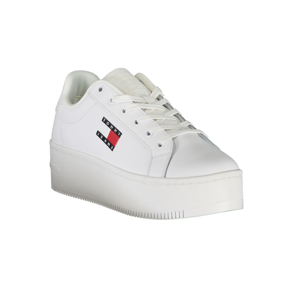 Tommy Hilfiger – Weiße Polyester-Sneaker