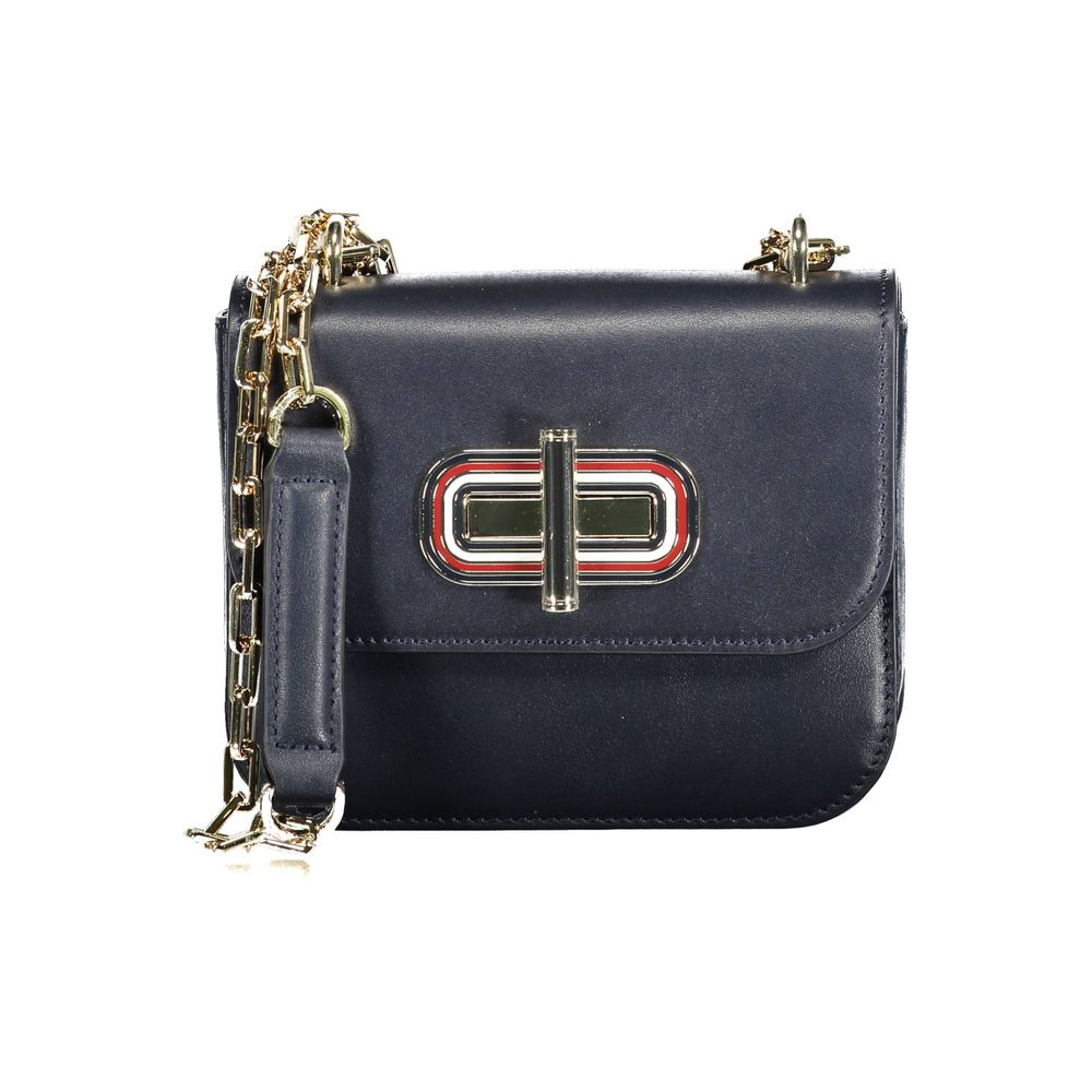 Geantă de mână Tommy Hilfiger albastră din piele