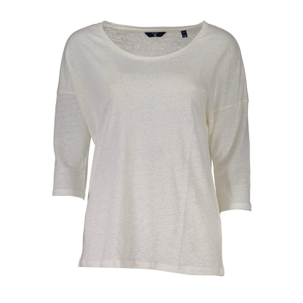 Gant Weiße Leinenoberteile und T-Shirts