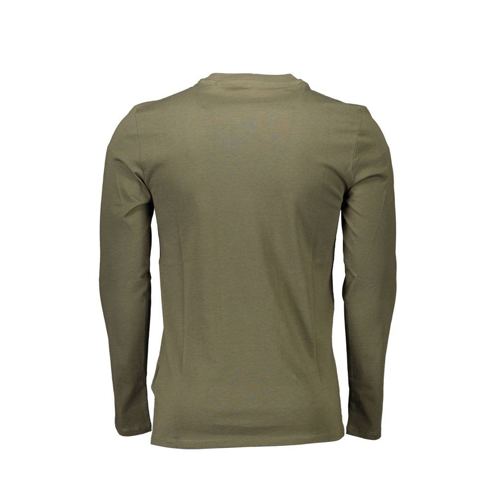 Tricou Guess Jeans verde din bumbac