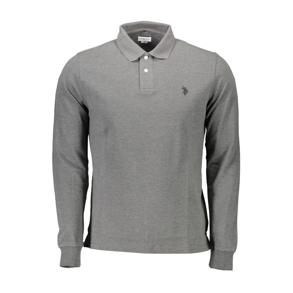 US POLO ASSN. Graues Poloshirt aus Baumwolle
