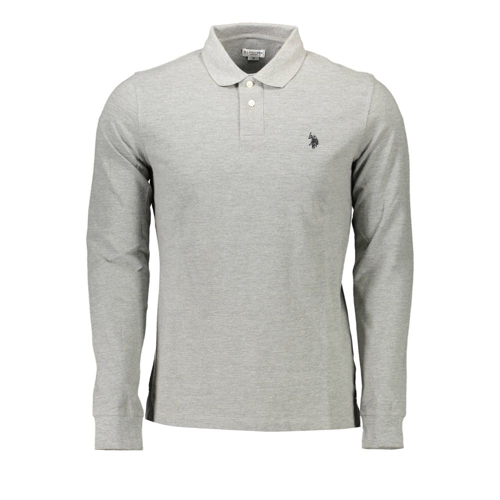 US POLO ASSN. Graues Poloshirt aus Baumwolle