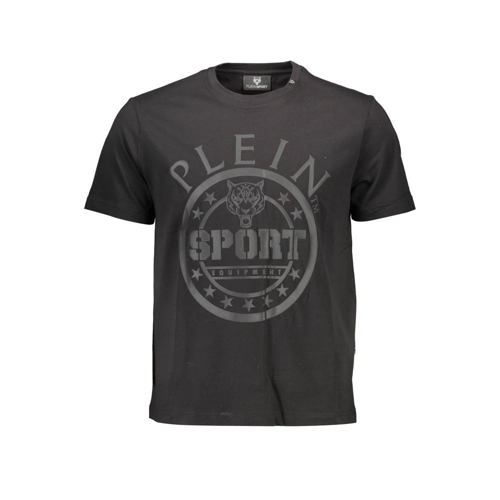 Schwarzes Baumwoll-T-Shirt von Plein Sport