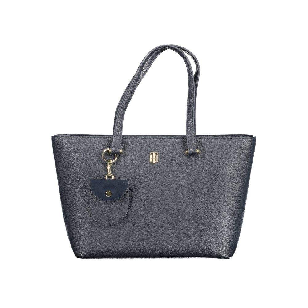 Geantă de mână Tommy Hilfiger albastră din polietilenă
