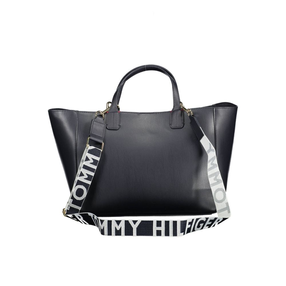 Geantă de mână Tommy Hilfiger albastră din polietilenă