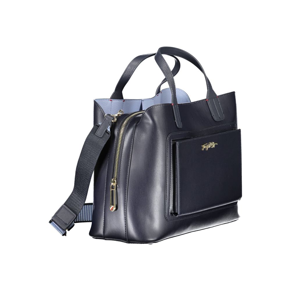 Tommy Hilfiger – Blaue Polyethylen-Handtasche