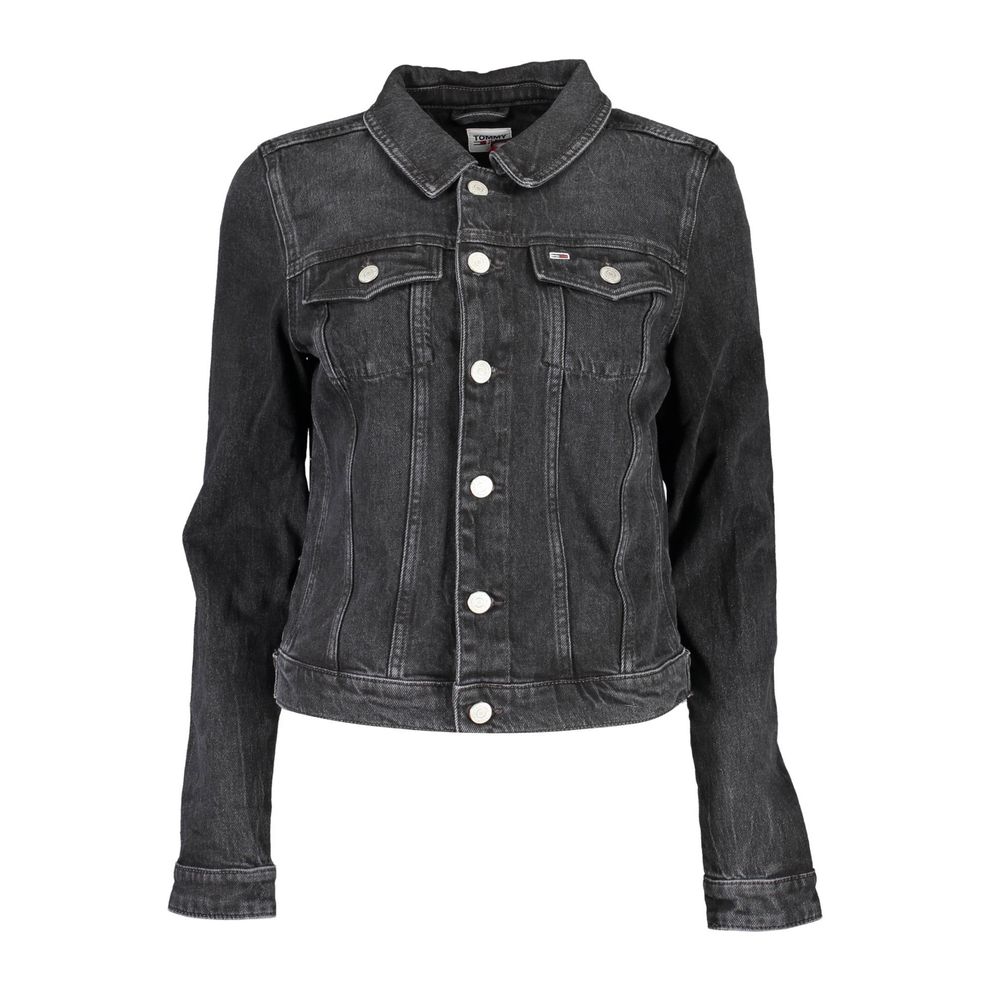 Tommy Hilfiger Schwarze Baumwolljacken und -mäntel