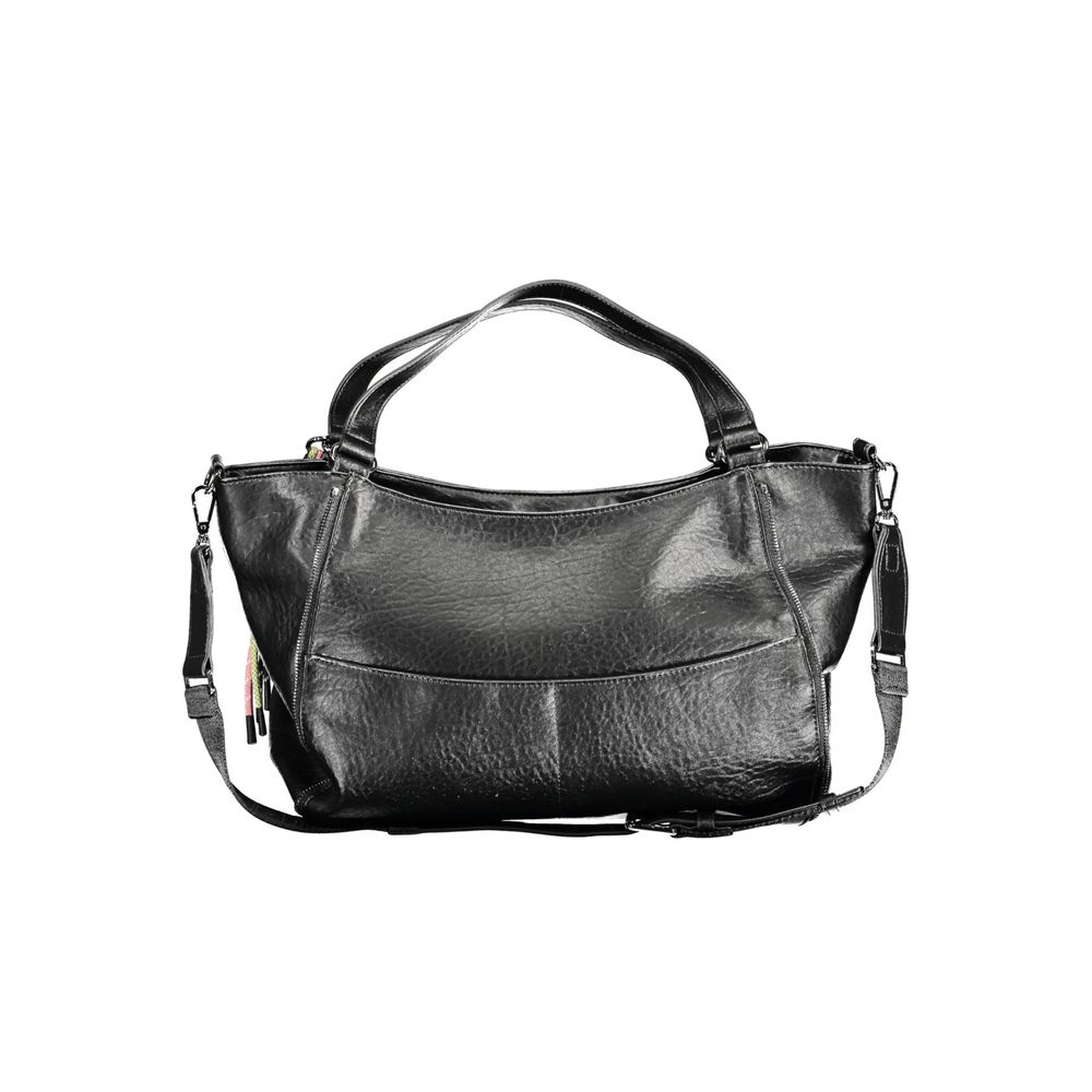 Desigual Schwarze Polyethylen-Handtasche