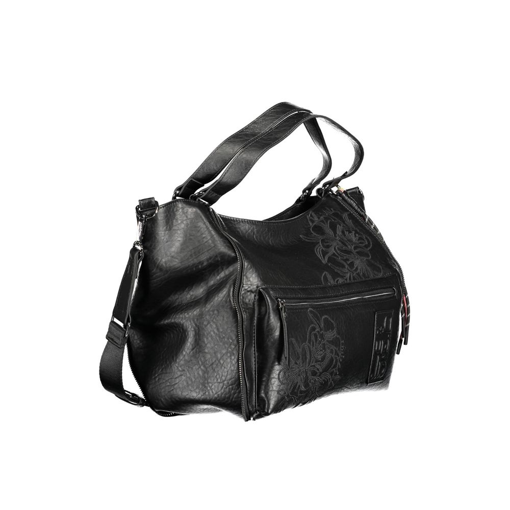 Desigual Schwarze Polyethylen-Handtasche