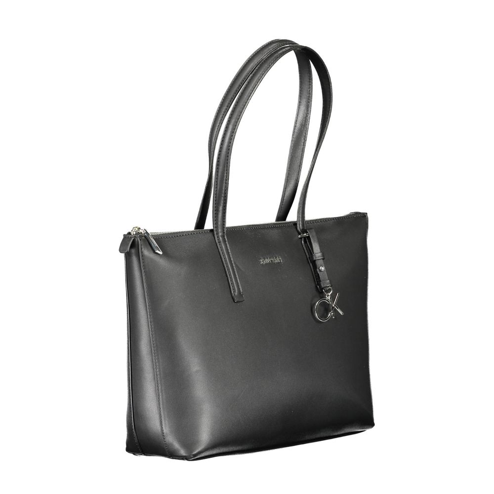 Calvin Klein Schwarze Polyester-Handtasche