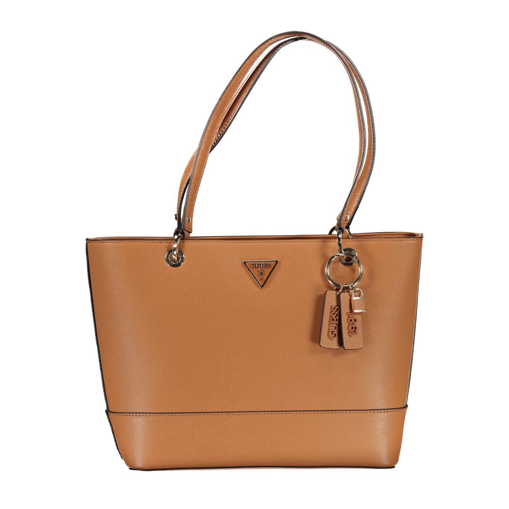 Guess Jeans – Handtasche aus Polyethylen in Braun