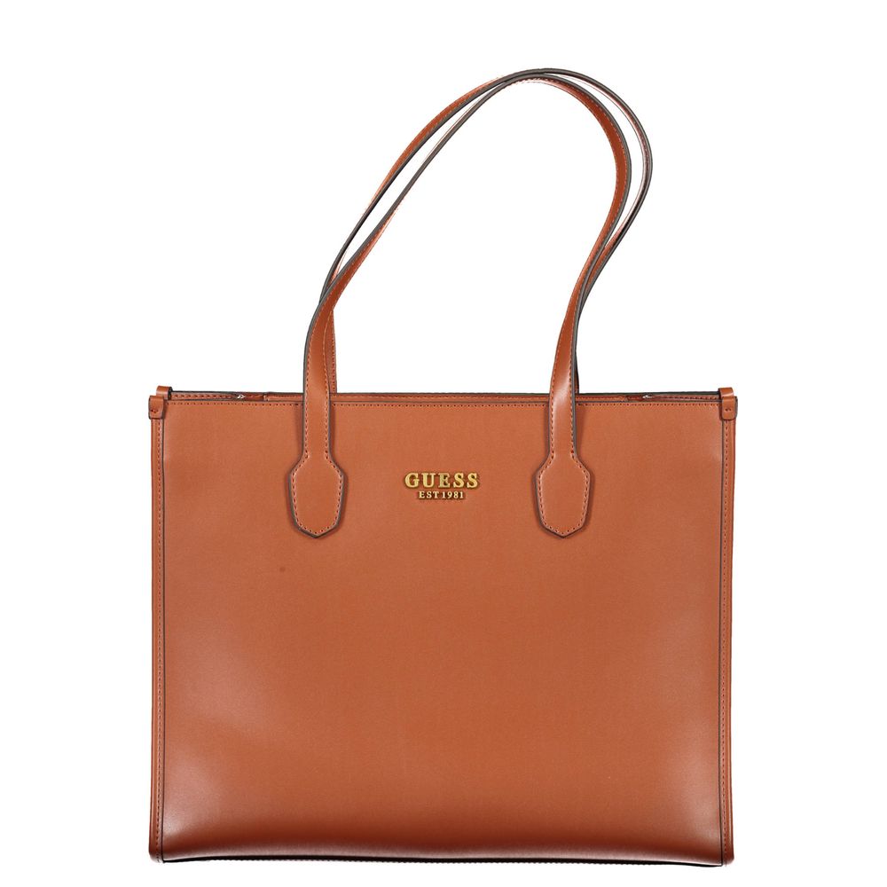 Guess Jeans – Handtasche aus Polyethylen in Braun