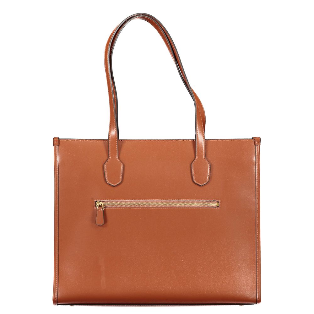 Guess Jeans – Handtasche aus Polyethylen in Braun