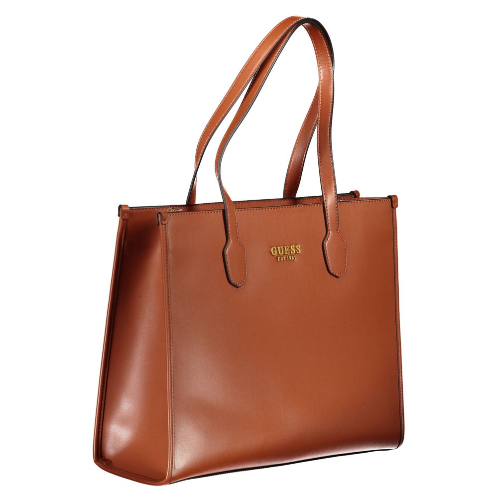 Guess Jeans – Handtasche aus Polyethylen in Braun