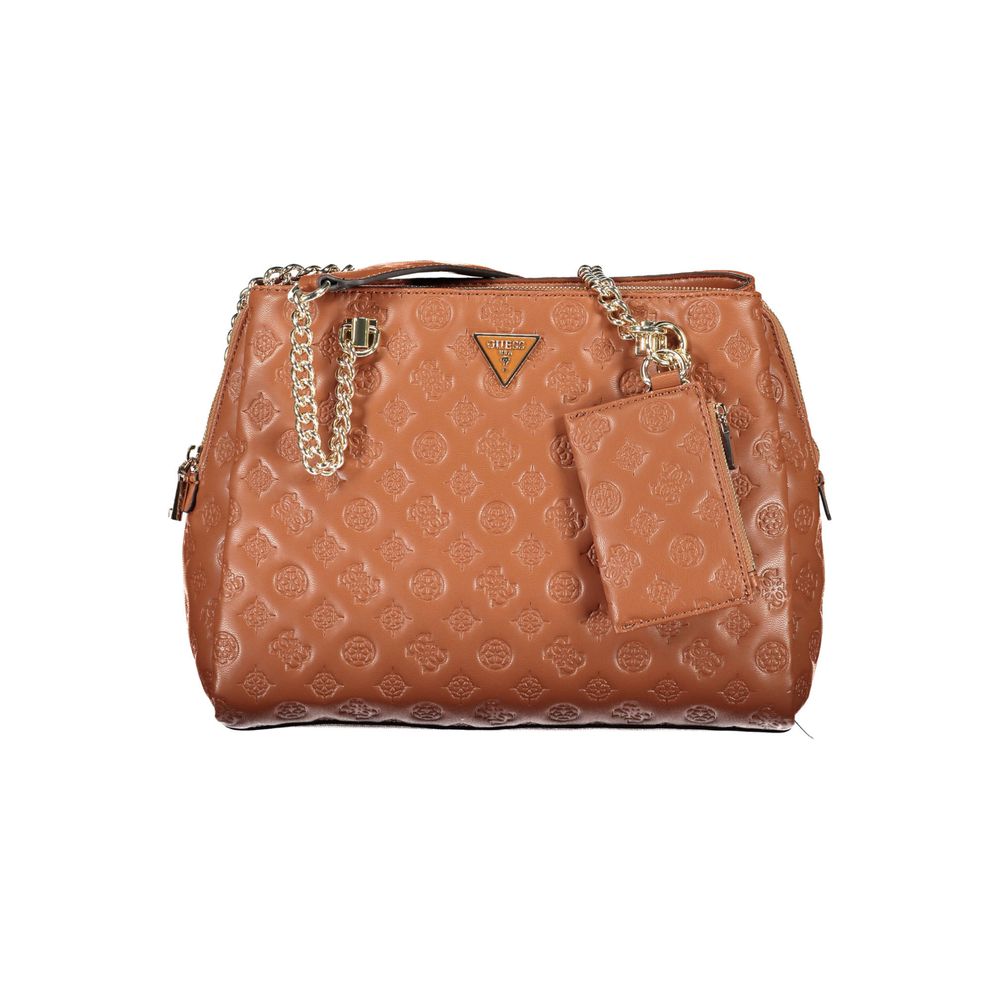 Guess Jeans – Handtasche aus Polyethylen in Braun