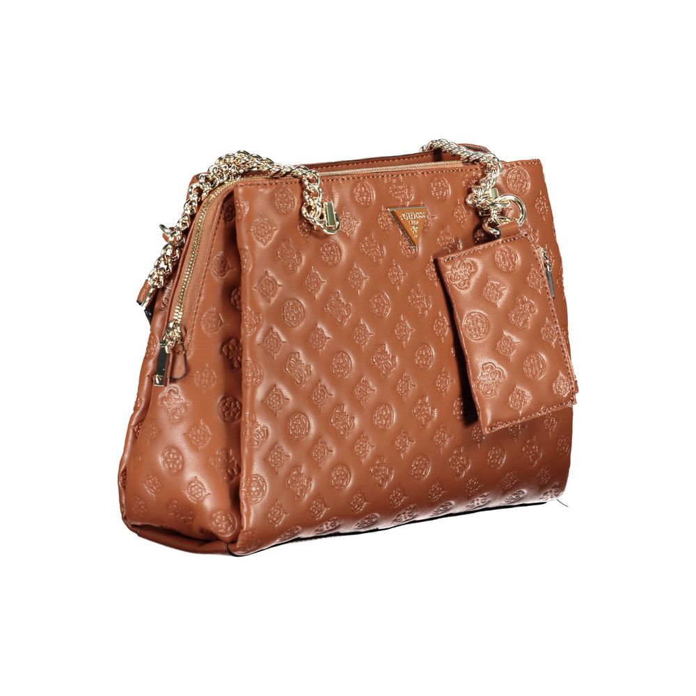 Guess Jeans – Handtasche aus Polyethylen in Braun