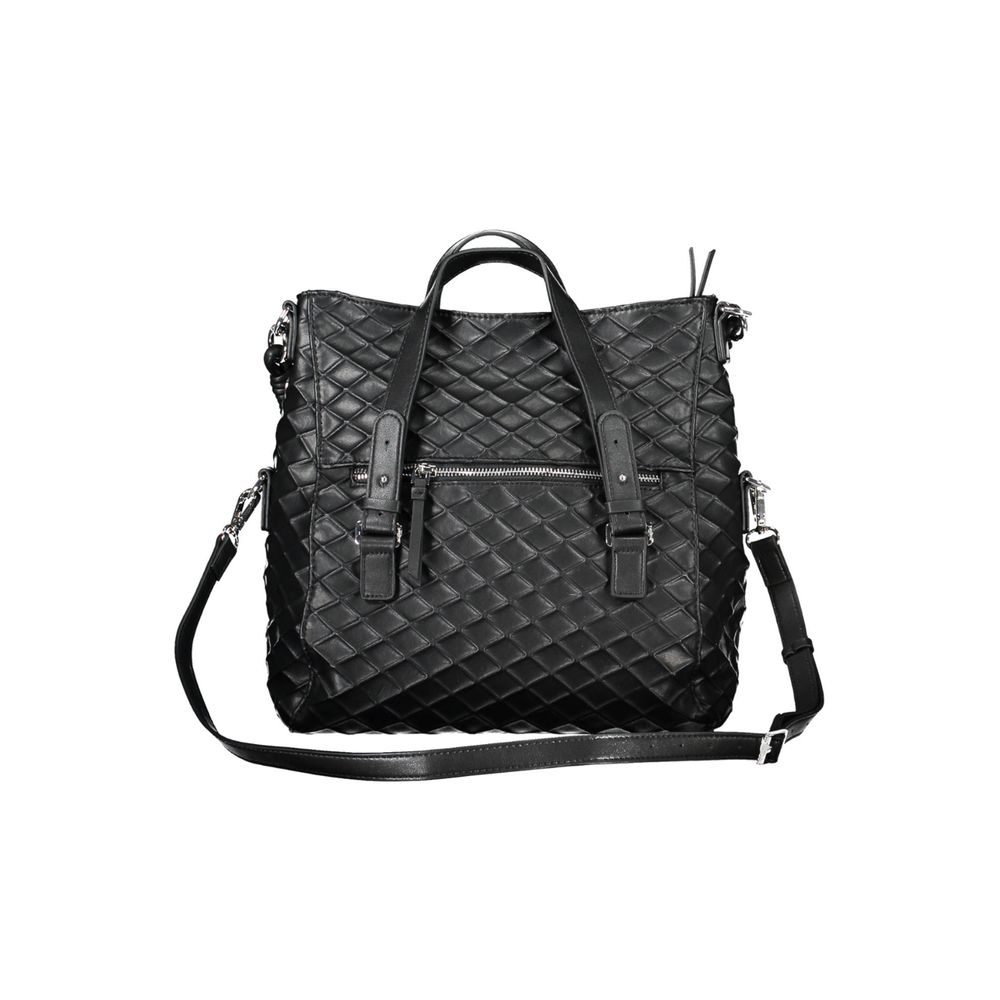 Desigual Schwarze Polyethylen-Handtasche