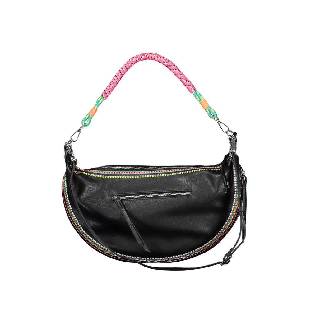 Desigual Schwarze Polyethylen-Handtasche
