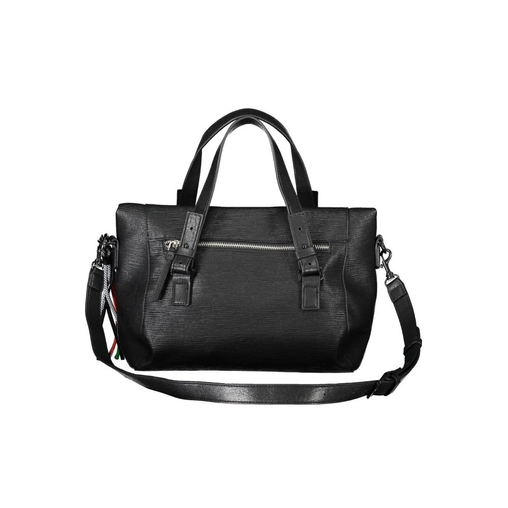 Desigual Schwarze Polyethylen-Handtasche