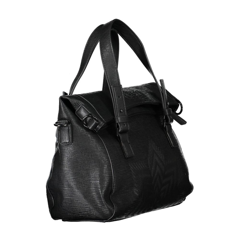 Desigual Schwarze Polyethylen-Handtasche
