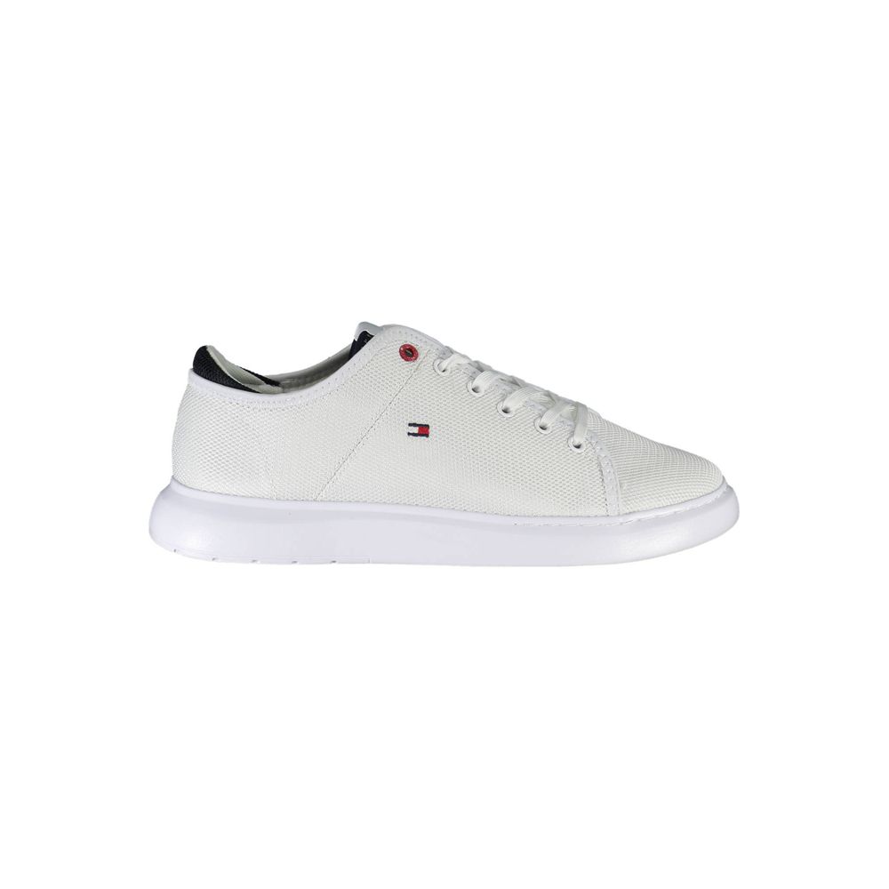 Tommy Hilfiger – Weiße Polyester-Sneaker