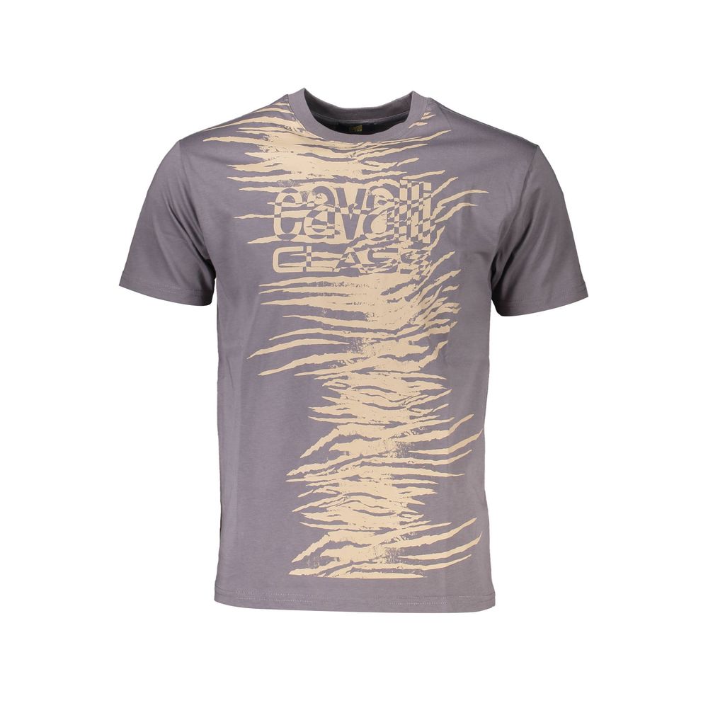 Graues Baumwoll-T-Shirt der Cavalli Class