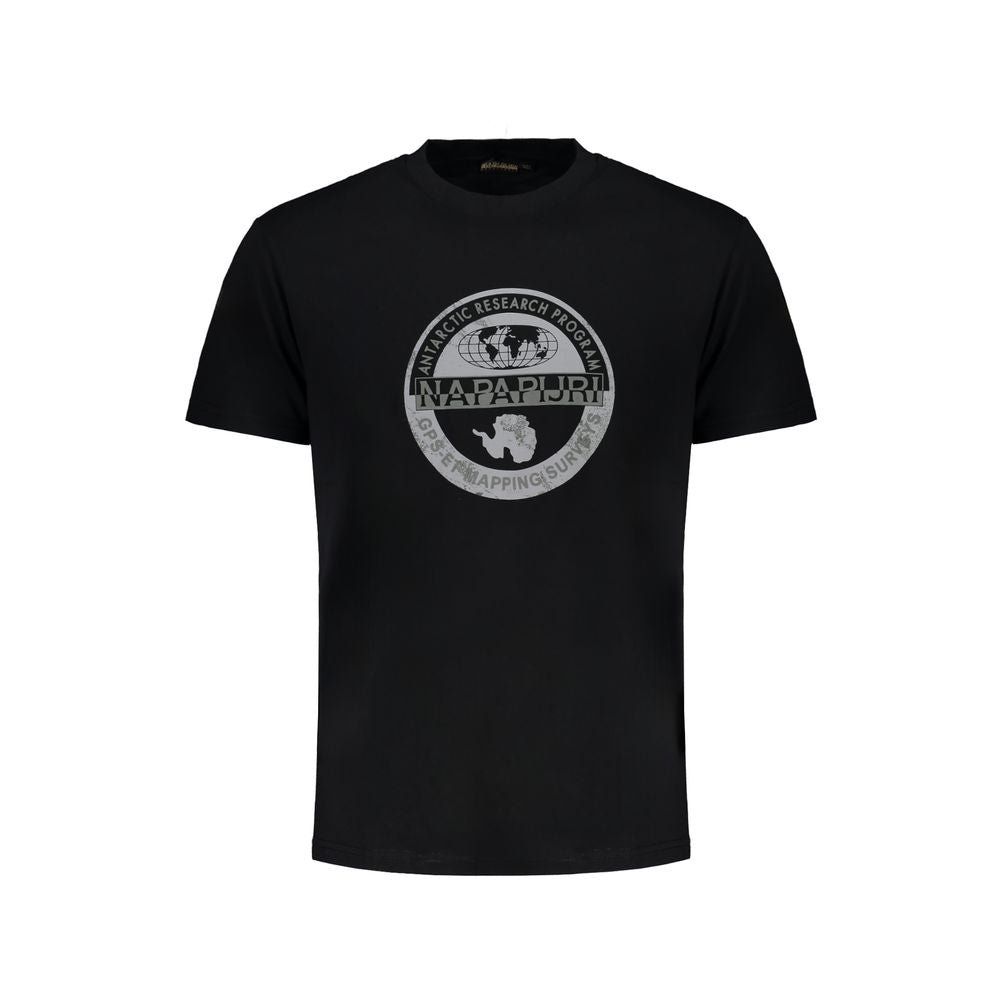Napapijri – Schwarzes Baumwoll-T-Shirt