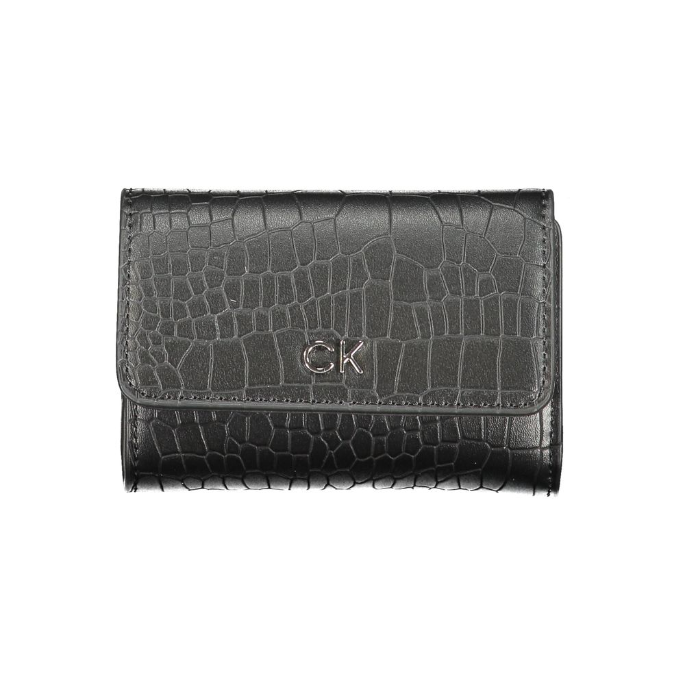 Portofel Calvin Klein negru din poliester