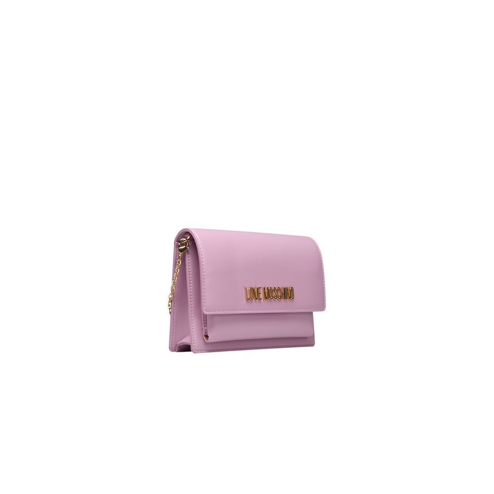 Love Moschino Lila Polyethylen Damen Umhängetasche