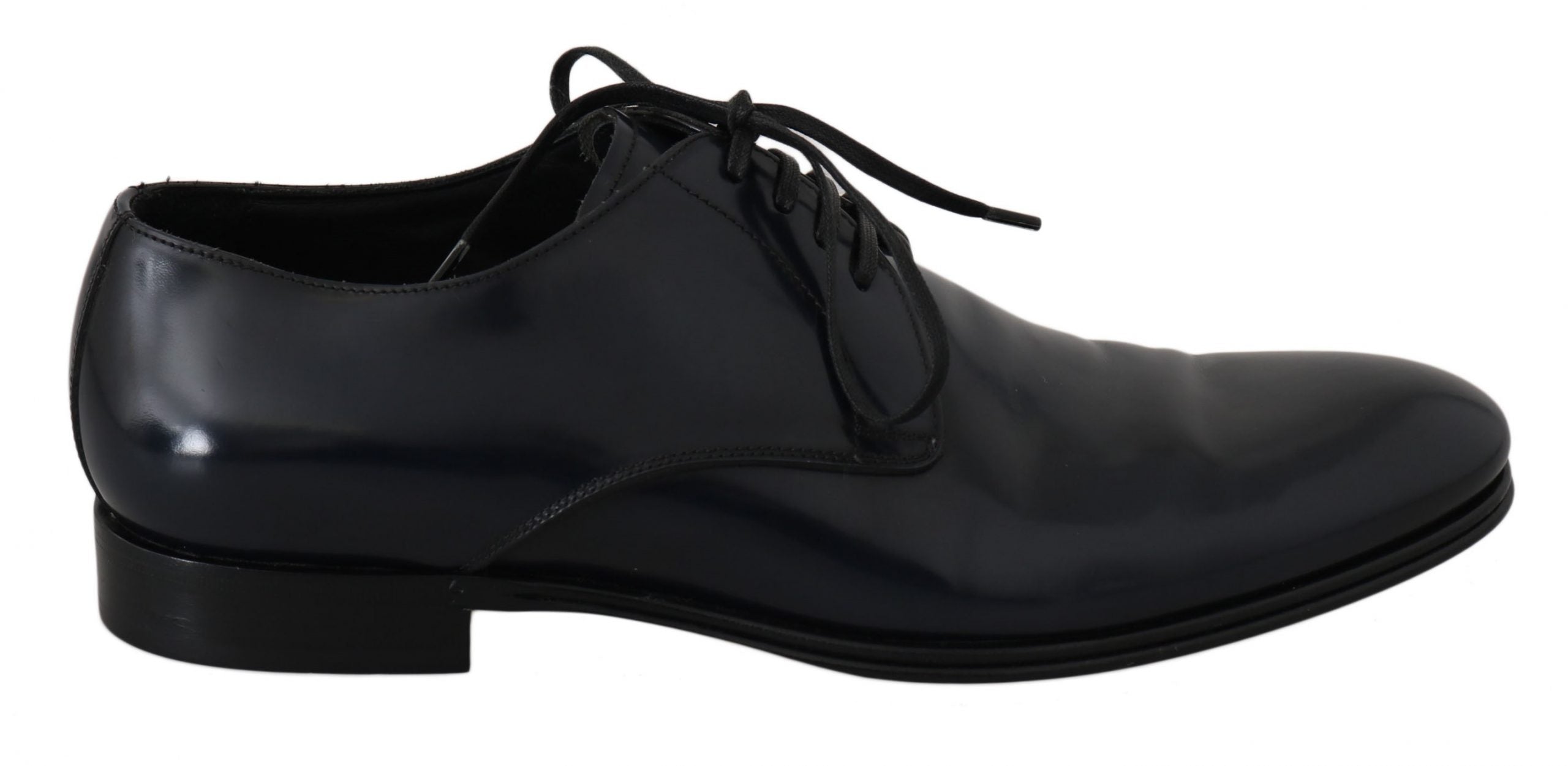 Dolce &amp; Gabbana Elegante dunkelblaue Derby-Abendschuhe aus Leder