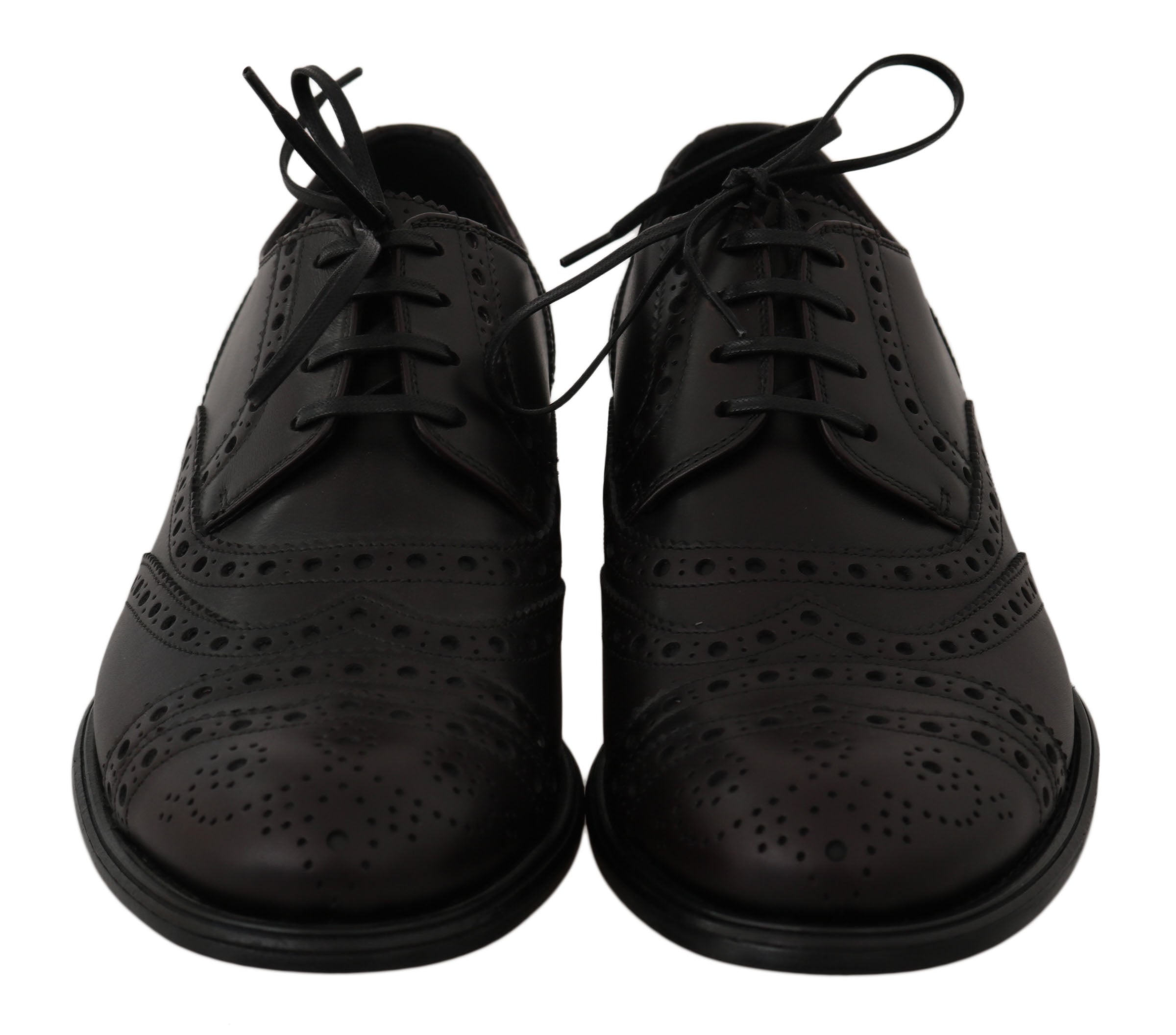 Dolce &amp; Gabbana – Elegante Derby-Schuhe mit Flügelkappe in Bordeaux