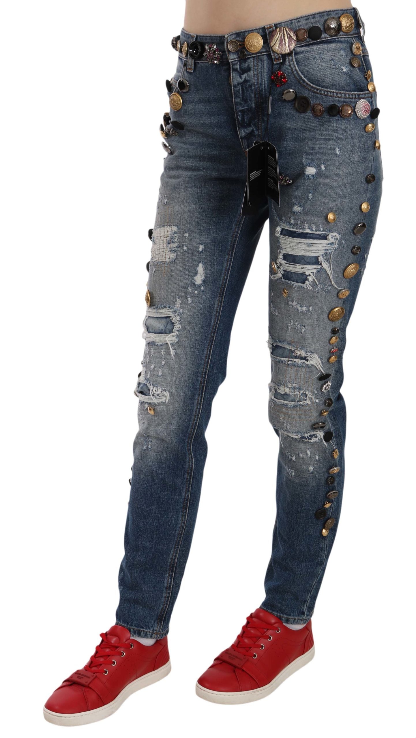 Dolce &amp; Gabbana – Luxus-Jeans mit Kristallverzierung