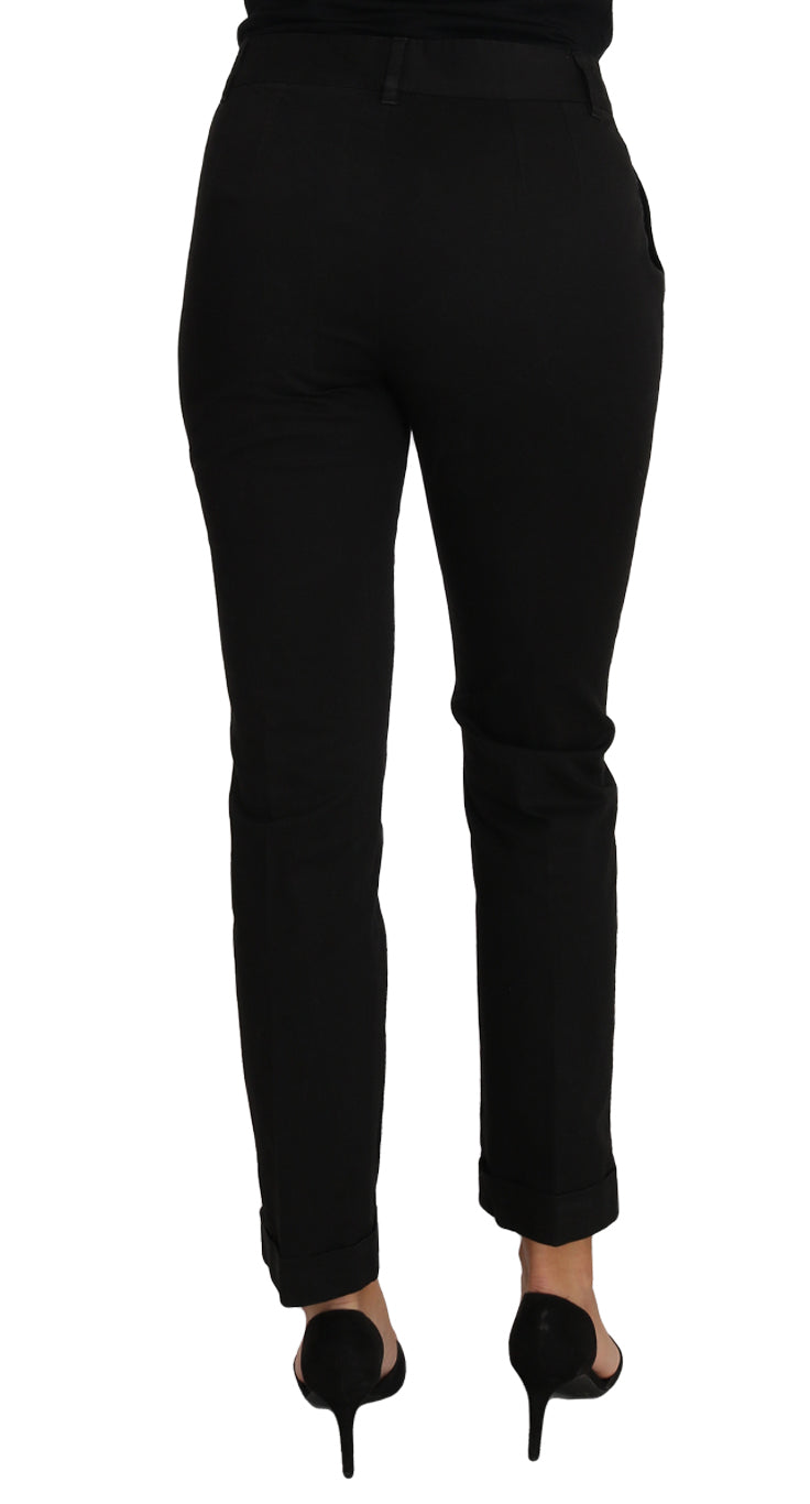 Dolce &amp; Gabbana Elegante schwarze Anzughose aus Baumwolle