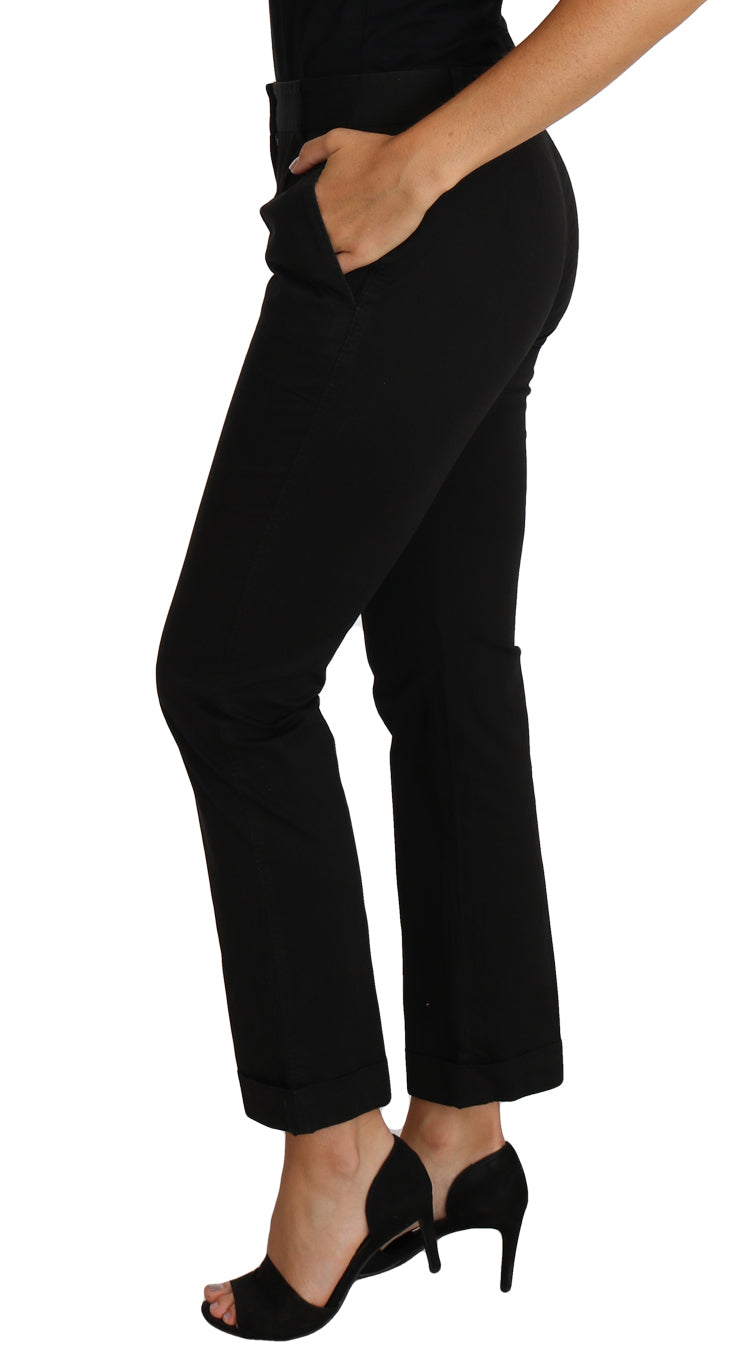 Dolce &amp; Gabbana Elegante schwarze Anzughose aus Baumwolle