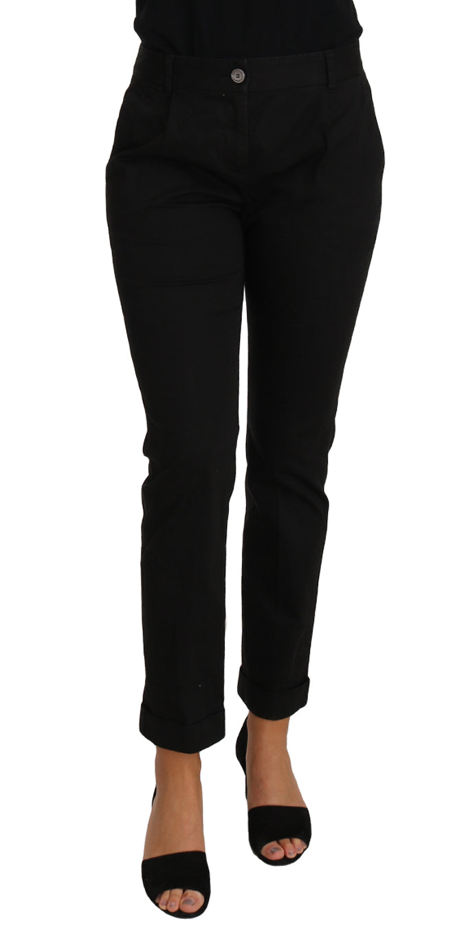 Dolce &amp; Gabbana Elegante schwarze Anzughose aus Baumwolle