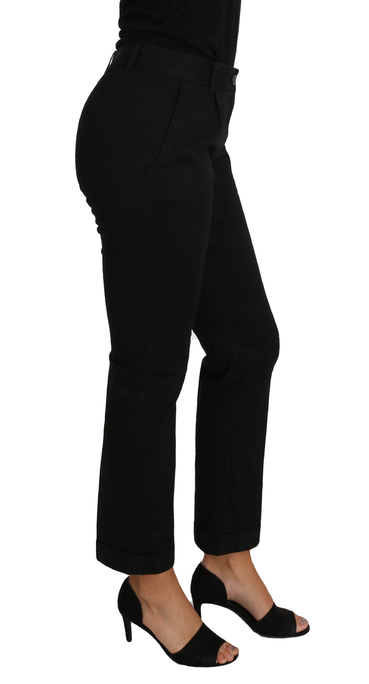 Dolce &amp; Gabbana Elegante schwarze Anzughose aus Baumwolle