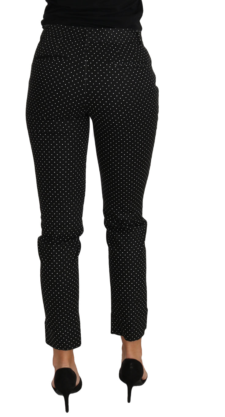 Dolce &amp; Gabbana Elegante, gepunktete Cropped-Hose
