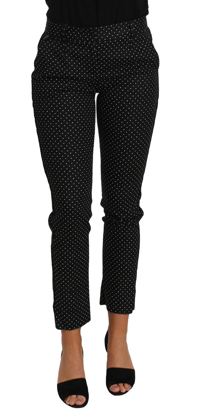 Dolce &amp; Gabbana Elegante, gepunktete Cropped-Hose