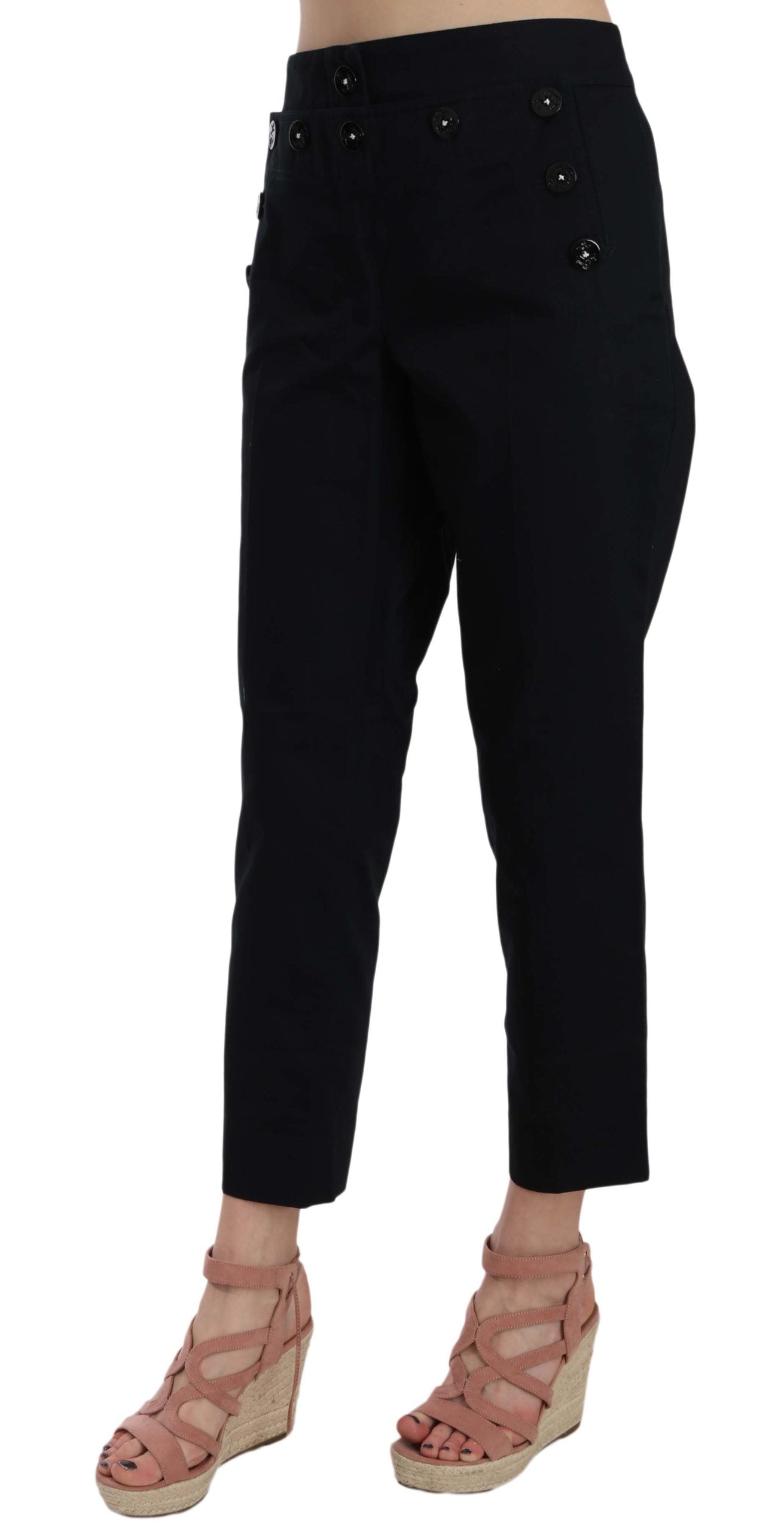 Dolce &amp; Gabbana Schicke schwarze Baumwollhose
