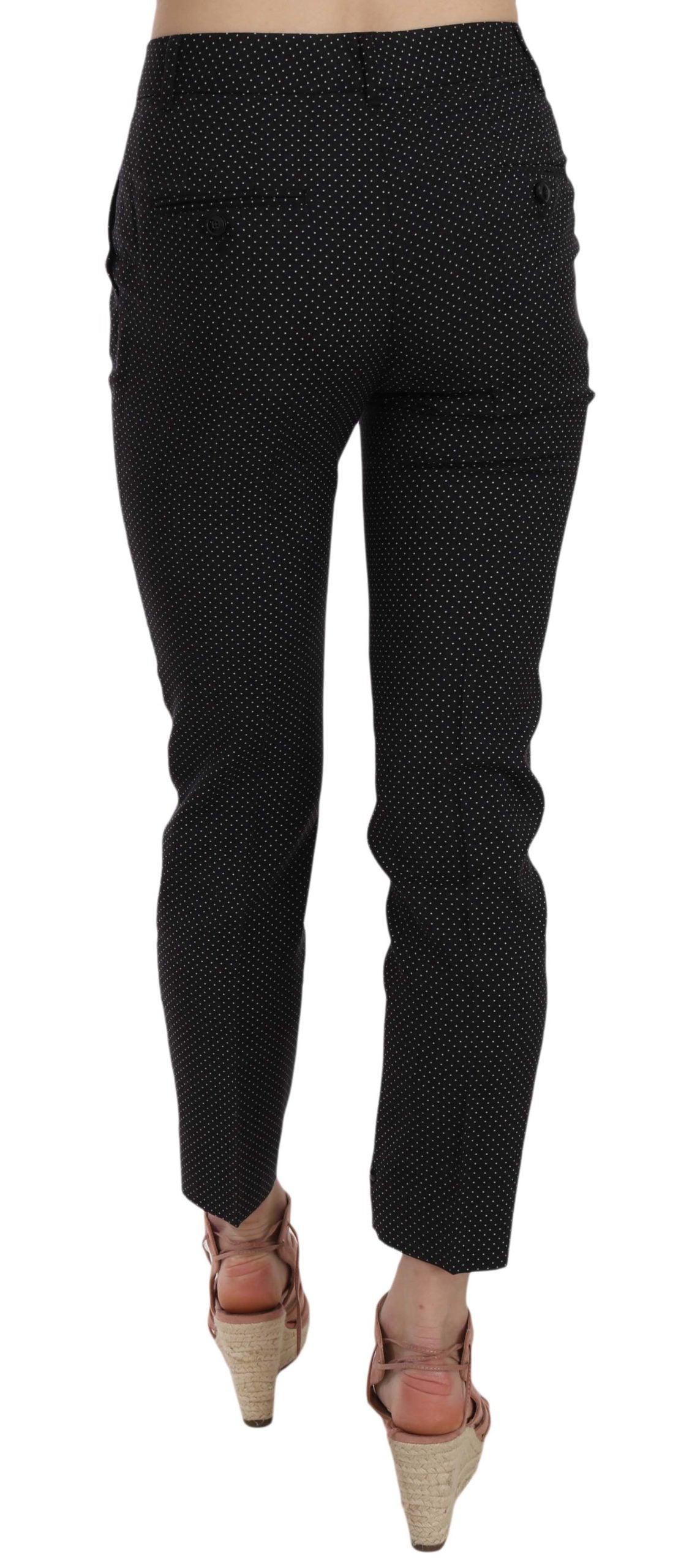 Dolce &amp; Gabbana Elegante schwarze Hose aus Schurwolle