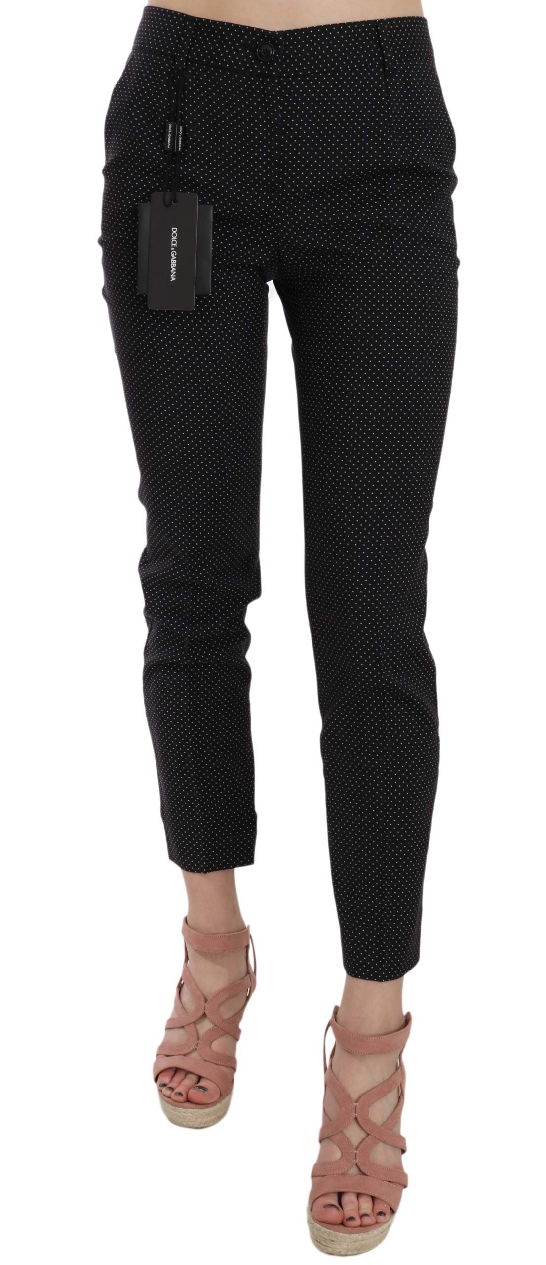Dolce &amp; Gabbana Elegante schwarze Hose aus Schurwolle