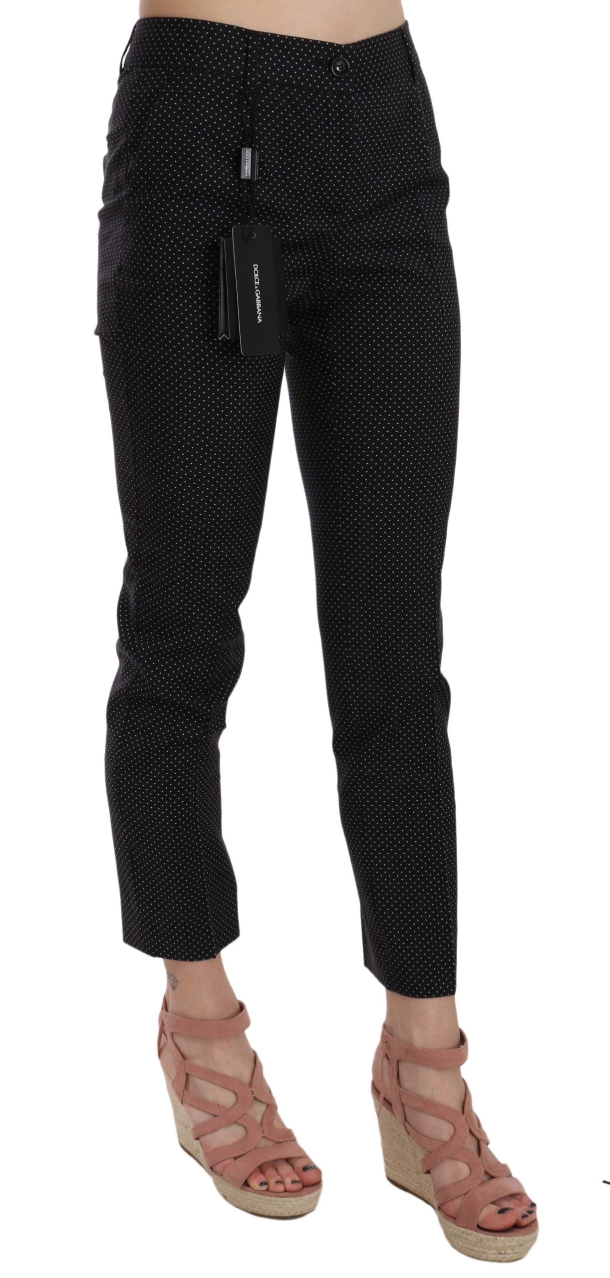 Dolce &amp; Gabbana Elegante schwarze Hose aus Schurwolle