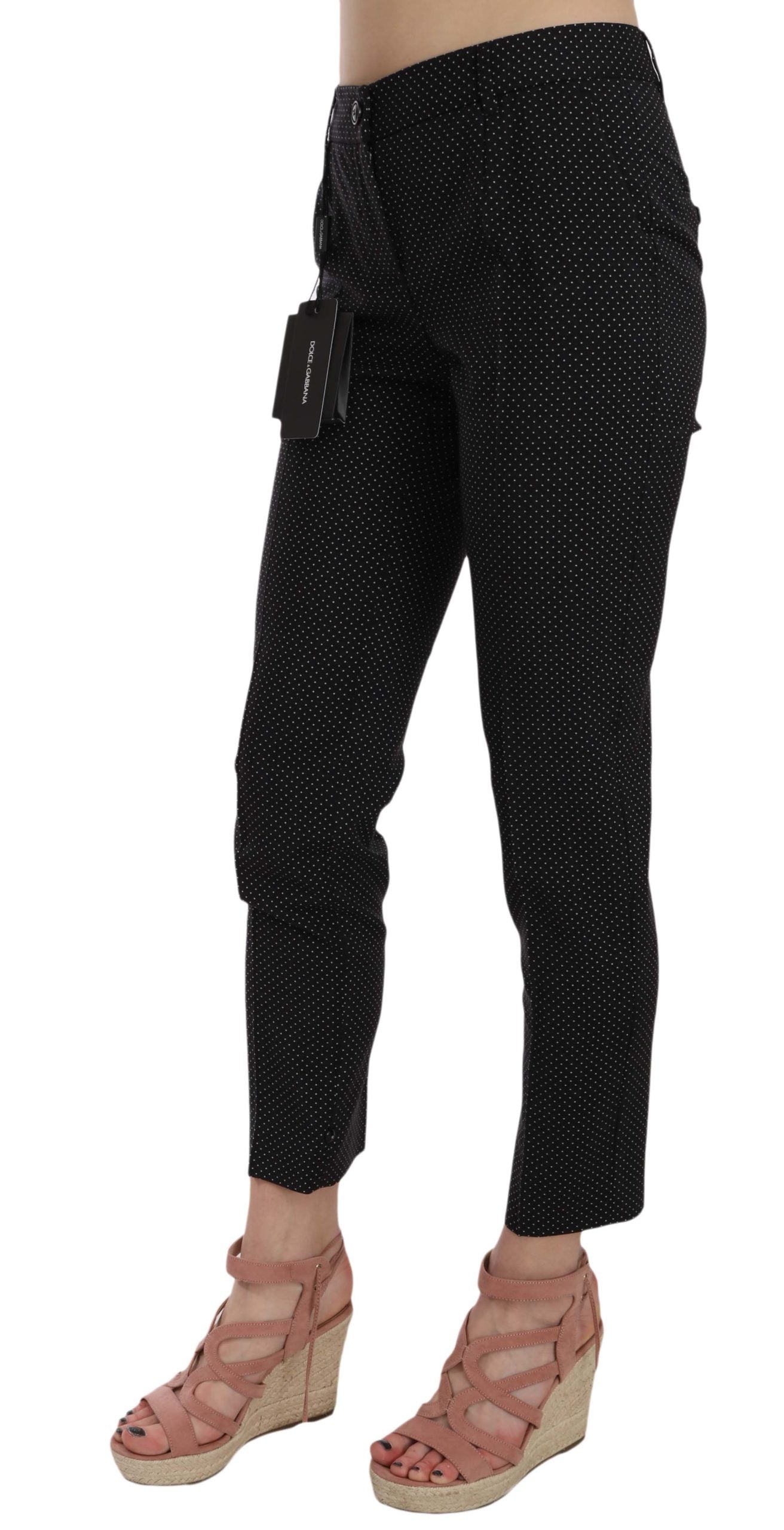 Dolce &amp; Gabbana Elegante schwarze Hose aus Schurwolle