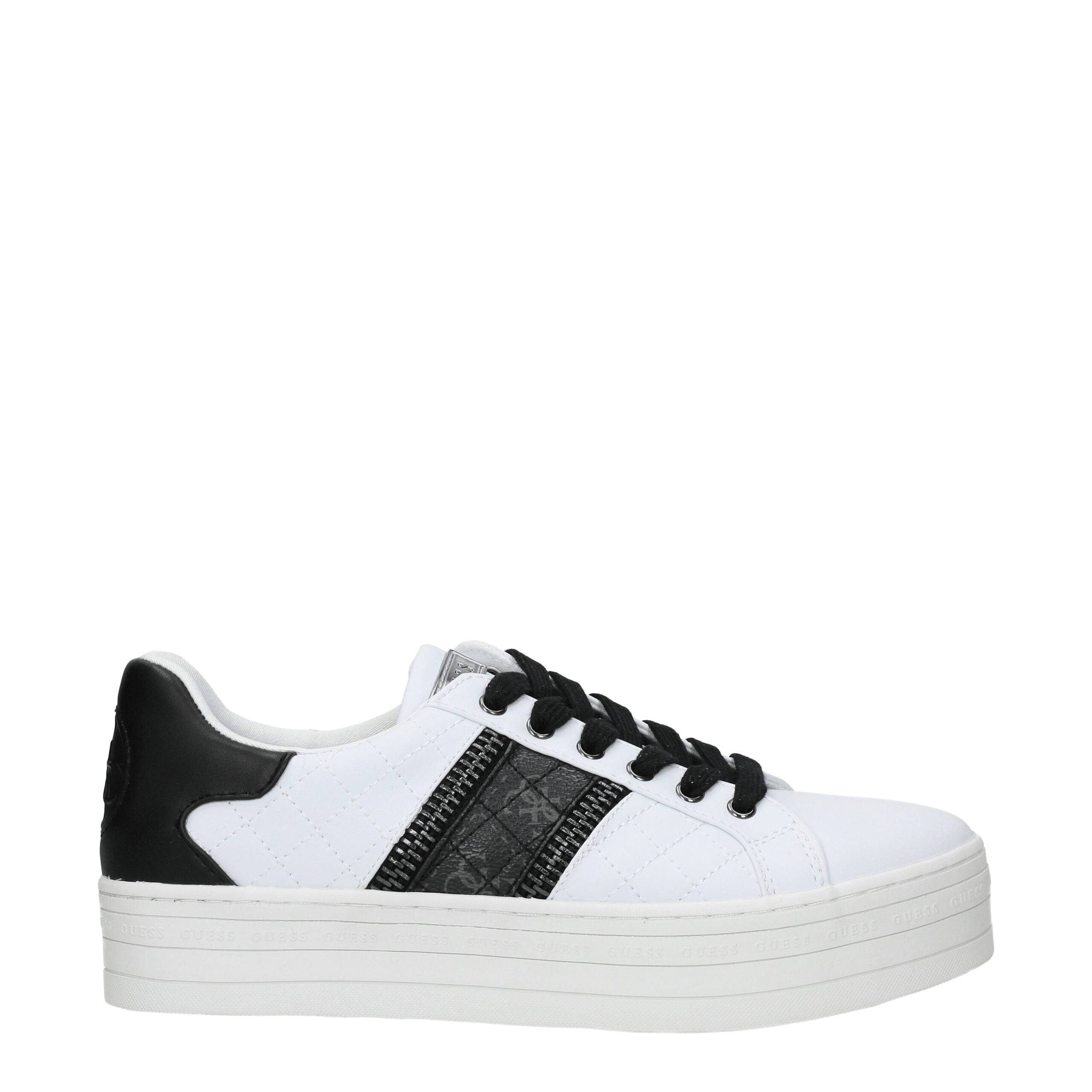 Guess White Polyethylene Platform Sneakers