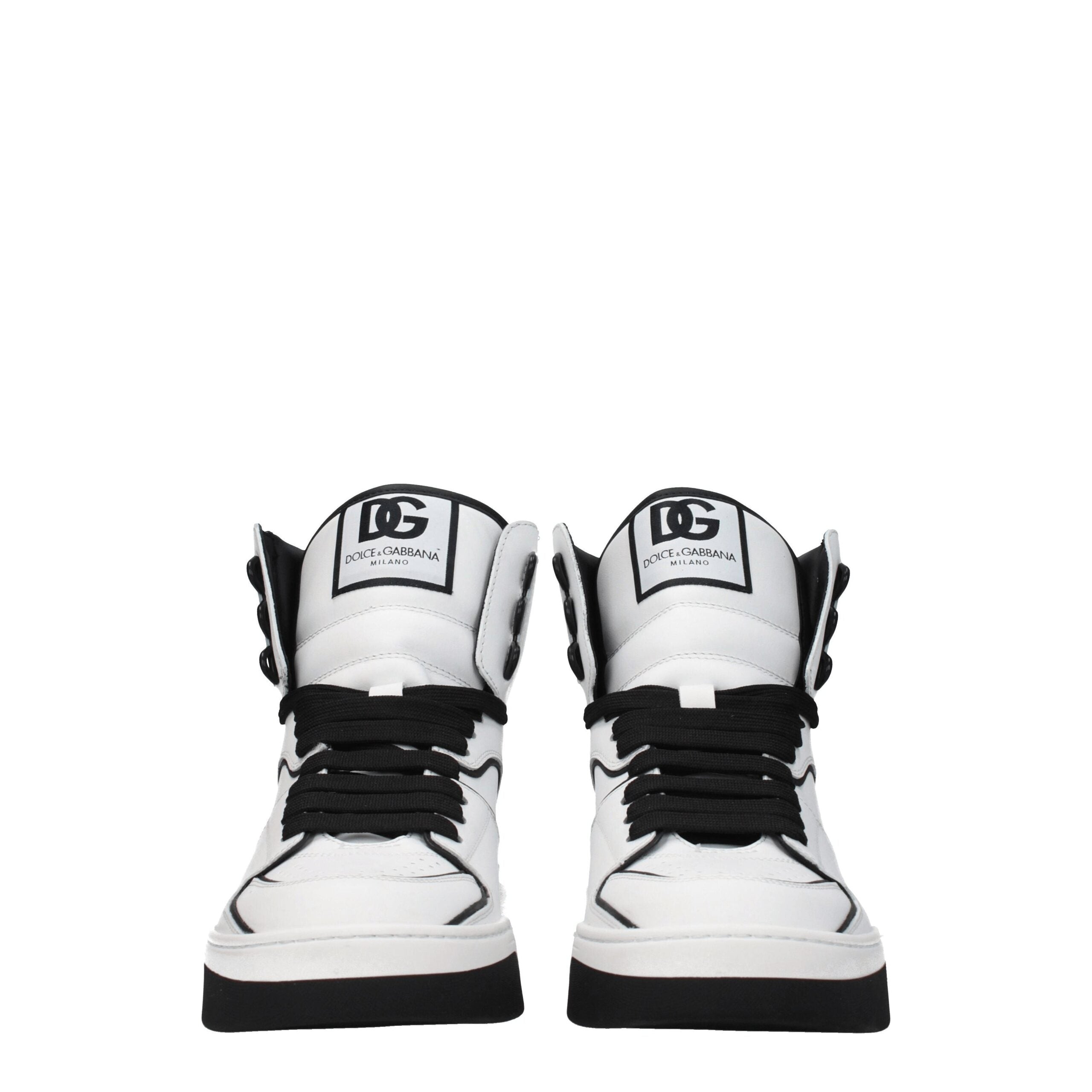 Dolce & Gabbana White Leather High Tops