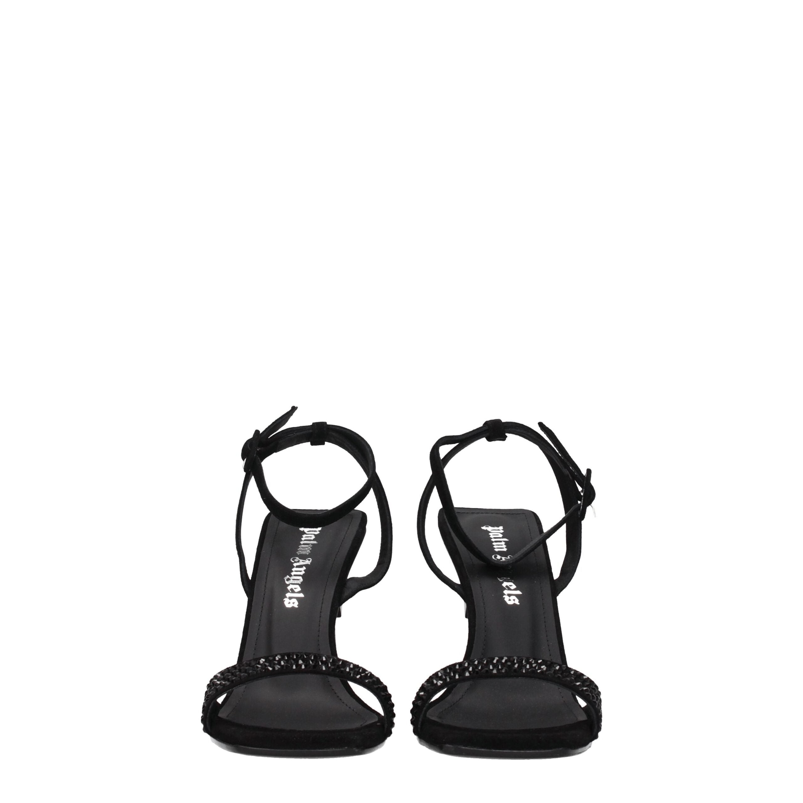 Palm Angels Black Leather Strap-Ons Sandals