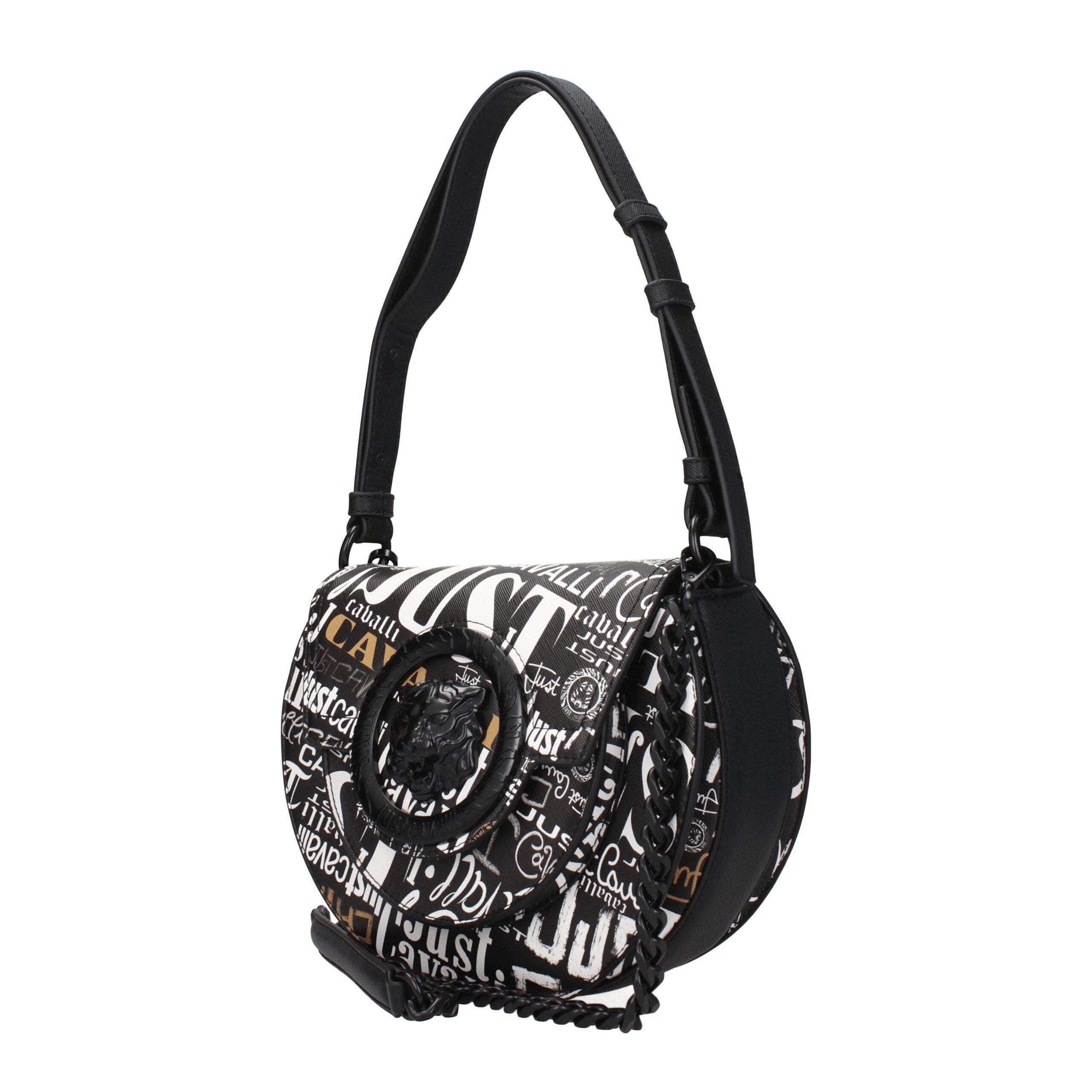 Just Cavalli Black Polyester Shoulder Bags