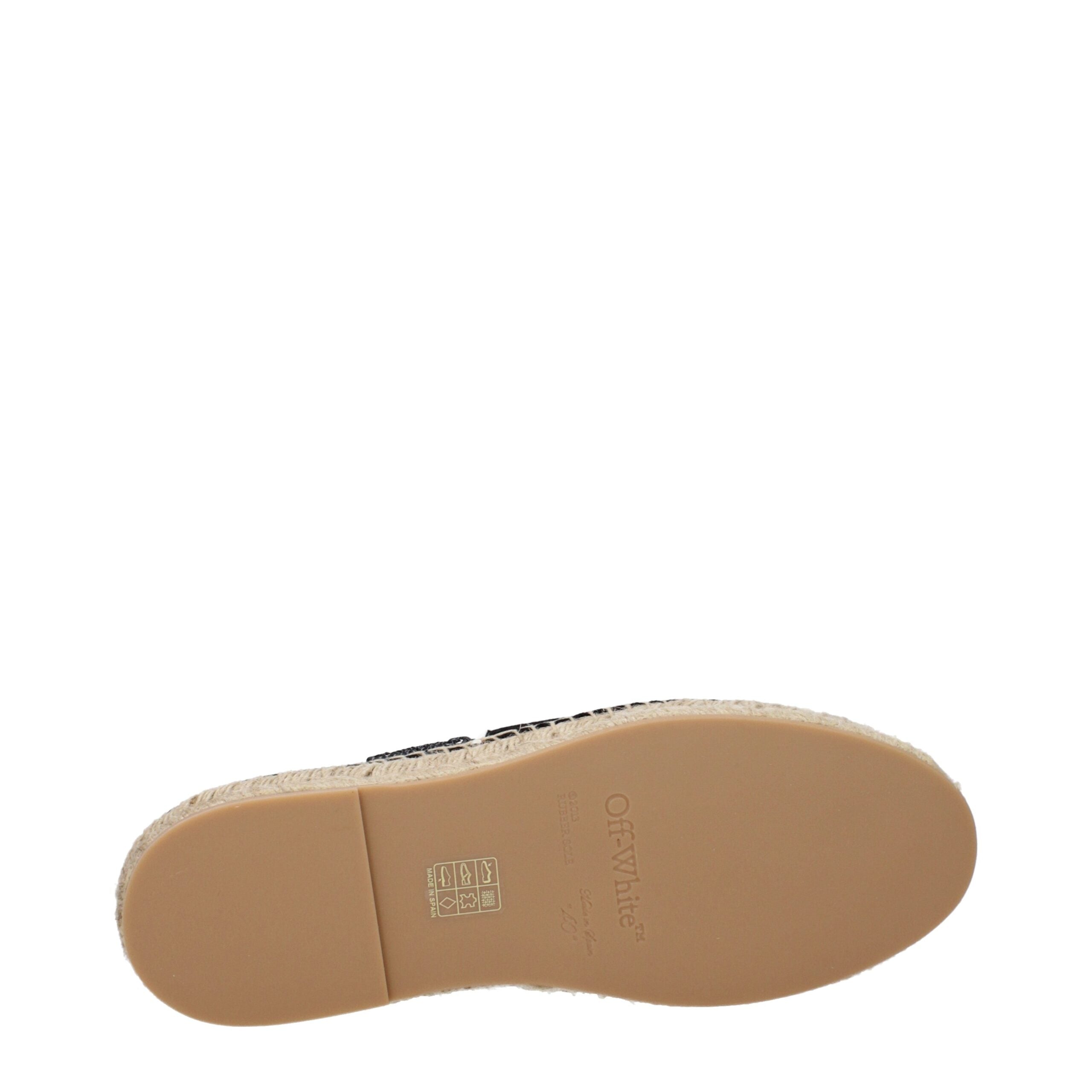 Off-White Black Fabric Espadrilles