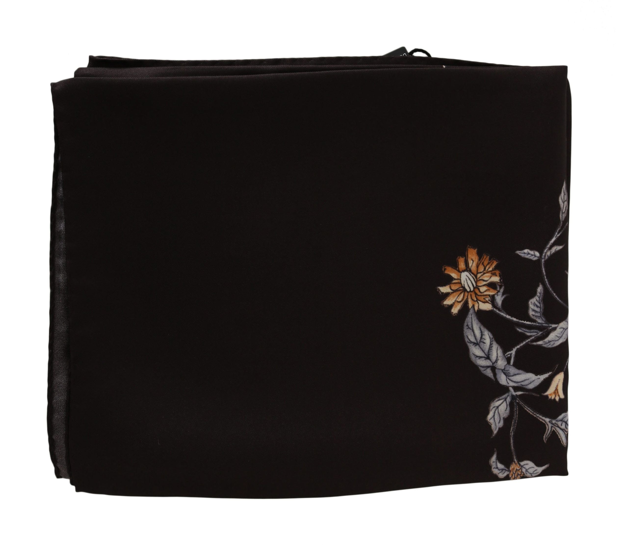 Dolce &amp; Gabbana – Eleganter Seidenschal in luxuriösem Braun