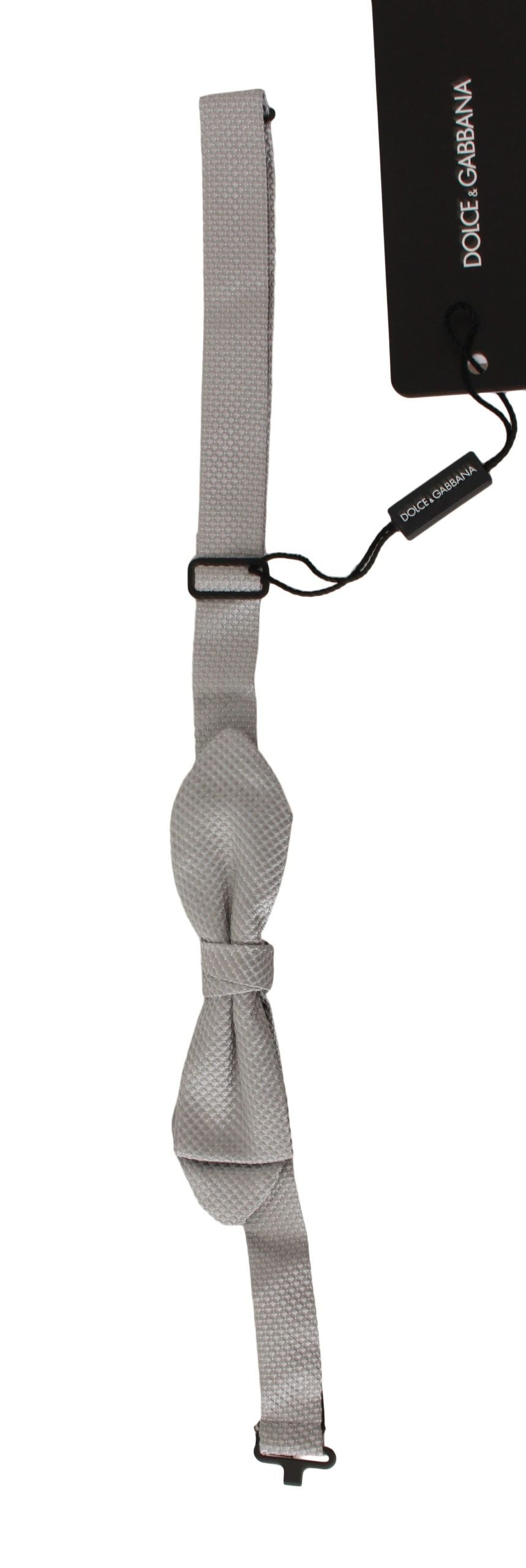 Dolce &amp; Gabbana Elegante graue Seidenfliege
